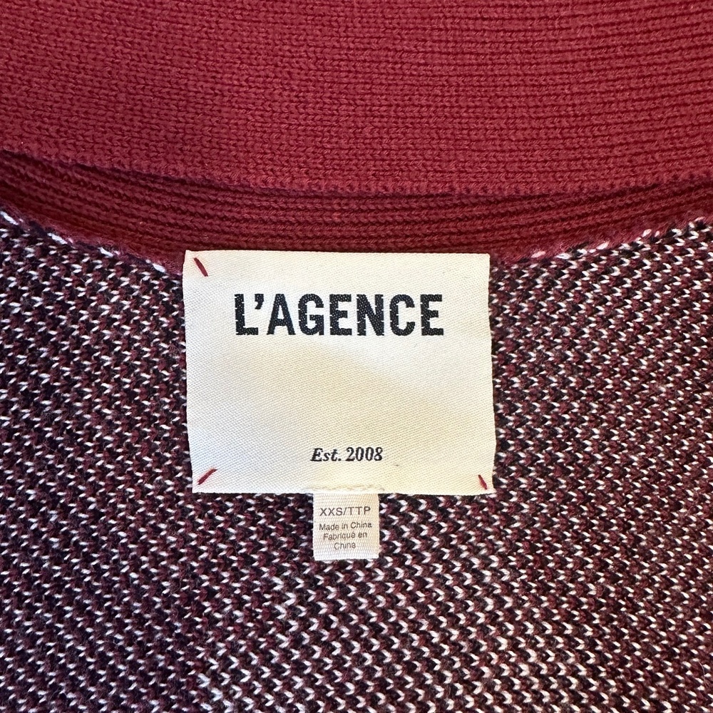 Authentic L’AGENCE Austin Jacquard Cape in Red Aztec | Size XXS - Picture 8 of 12